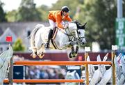 11 August 2023; Leopold van Asten of Netherlands competes on VDL Groep Iron Z during the Longines FEI Jumping Nations Cup™ of Ireland international competition during the 2023 Longines FEI Dublin Horse Show at the RDS in Dublin. Photo by David Fitzgerald/Sportsfile