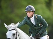 11 August 2023; Shane Sweetnam of Ireland after competing on James Kann Cruz during the Longines FEI Jumping Nations Cup™ of Ireland international competition during the 2023 Longines FEI Dublin Horse Show at the RDS in Dublin. Photo by David Fitzgerald/Sportsfile