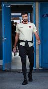 11 August 2023; Wassim Aouachria of Galway United arrives before the SSE Airtricity Men's First Division match between Waterford and Galway United at RSC in Waterford. Photo by Michael P Ryan/Sportsfile