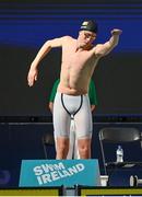 12 August 2023; Daniel Wiffen of Ireland warms-up before competing in the men's 400m freestyle heats during day two of the European U23 Swimming Championships at the National Aquatic Centre in Dublin. Photo by Tyler Miller/Sportsfile