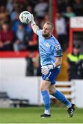 11 August 2023; Shelbourne goalkeeper Conor Kearns during the SSE Airtricity Men's Premier Division match between Shelbourne and Shamrock Rovers at Tolka Park in Dublin. Photo by Seb Daly/Sportsfile