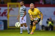 11 August 2023; Shamrock Rovers goalkeeper Alan Mannus during the SSE Airtricity Men's Premier Division match between Shelbourne and Shamrock Rovers at Tolka Park in Dublin. Photo by Seb Daly/Sportsfile