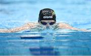 12 August 2023; Liam O'Connor of Ireland competes in the men's 200m breaststroke heats during day two of the European U23 Swimming Championships at the National Aquatic Centre in Dublin. Photo by Tyler Miller/Sportsfile