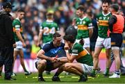 30 July 2023; Brian Fenton of Dublin consoles David Clifford of Kerry after the GAA Football All-Ireland Senior Championship final match between Dublin and Kerry at Croke Park in Dublin. Photo by Eóin Noonan/Sportsfile