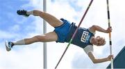 12 August 2023; Andrej Dmitrenko of Ratoath AC competing in the men's vet50 pole vault during the 123.ie National Masters Track and Field Championships at in Tullamore, Offaly. Photo by Seb Daly/Sportsfile