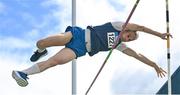 12 August 2023; Andrej Dmitrenko of Ratoath AC competing in the men's vet50 pole vault during the 123.ie National Masters Track and Field Championships at in Tullamore, Offaly. Photo by Seb Daly/Sportsfile