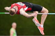 12 August 2023; Peter Fryer of City of Derry Spartans competing in the men's vet40 high jump during the 123.ie National Masters Track and Field Championships at in Tullamore, Offaly. Photo by Seb Daly/Sportsfile