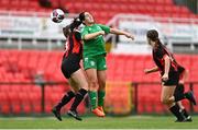 12 August 2023; Grainne Kennedy of Killarney Celtic in action against Emma Ryan of Bohemians FC Waterford during the FAI Women's U17 Cup Final match between Bohemians FC Waterford and Killarney Celtic at Turners Cross in Cork. Photo by Eóin Noonan/Sportsfile