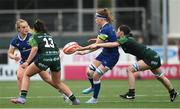 12 August 2023; Ruth Campbell of Leinster in action against Karly Tierney of Connacht during the Vodafone Women’s Interprovincial Championship match between Connacht and Leinster at The Sportsground in Galway. Photo by Ramsey Cardy/Sportsfile