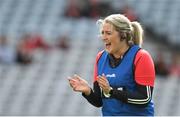 13 August 2023; Down joint manager Caoibhe Sloan before the 2023 TG4 All-Ireland Ladies Junior Football Championship Final match between Down and Limerick at Croke Park in Dublin. Photo by Seb Daly/Sportsfile