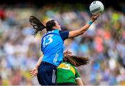 13 August 2023; Hannah Tyrrell of Dublin in action against Kayleigh Cronin of Kerry during the 2023 TG4 LGFA All-Ireland Senior Championship Final match between Dublin and Kerry at Croke Park in Dublin. Photo by Ramsey Cardy/Sportsfile