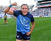 13 August 2023; Player of the match Hannah Tyrrell of Dublin celebrates after her side's victory in the 2023 TG4 LGFA All-Ireland Senior Championship Final match between Dublin and Kerry at Croke Park in Dublin. Photo by Piaras Ó Mídheach/Sportsfile
