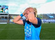 13 August 2023; Dublin captain Carla Rowe celebrate after her side's victory in the 2023 TG4 LGFA All-Ireland Senior Championship Final match between Dublin and Kerry at Croke Park in Dublin. Photo by Piaras Ó Mídheach/Sportsfile