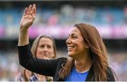 13 August 2023; 2010 Dublin All-Ireland winning captain Denise Masterson is honoured at half-time of the TG4 LGFA All-Ireland Senior Championship Final at Croke Park in Dublin. Photo by Seb Daly/Sportsfile