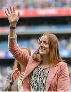 13 August 2023; 2013 Cork All-Ireland winning captain Ann Marie Walsh is honoured at half-time of the TG4 LGFA All-Ireland Senior Championship Final at Croke Park in Dublin. Photo by Seb Daly/Sportsfile