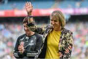 13 August 2023; 2000 Mayo All-Ireland winning captain Maria Staunton is honoured at half-time of the TG4 LGFA All-Ireland Senior Championship Final at Croke Park in Dublin. Photo by Seb Daly/Sportsfile