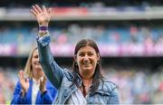 13 August 2023; 2002 Mayo All-Ireland winning captain Christina Heffernan is honoured at half-time of the TG4 LGFA All-Ireland Senior Championship Final at Croke Park in Dublin. Photo by Seb Daly/Sportsfile