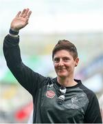 13 August 2023; 1999 Mayo All-Ireland winning captain Diane O’Hora is honoured at half-time of the TG4 LGFA All-Ireland Senior Championship Final at Croke Park in Dublin. Photo by Seb Daly/Sportsfile