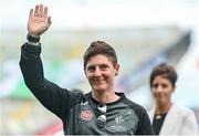 13 August 2023; 1999 Mayo All-Ireland winning captain Diane O’Hora is honoured at half-time of the TG4 LGFA All-Ireland Senior Championship Final at Croke Park in Dublin. Photo by Seb Daly/Sportsfile