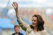 13 August 2023; 1982 Kerry All-Ireland winning captain Marian Bowler is honoured at half-time of the TG4 LGFA All-Ireland Senior Championship Final at Croke Park in Dublin. Photo by Seb Daly/Sportsfile
