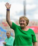 13 August 2023; 1980 Tipperary All-Ireland winning captain Josie Bourke is honoured at half-time of the TG4 LGFA All-Ireland Senior Championship Final at Croke Park in Dublin. Photo by Seb Daly/Sportsfile