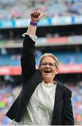 13 August 2023; 1974 Tipperary All-Ireland winning captain Kitty Savage is honoured at half-time of the TG4 LGFA All-Ireland Senior Championship Final at Croke Park in Dublin. Photo by Seb Daly/Sportsfile