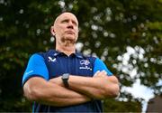 14 August 2023; Lineout coach John Fairley stands for a portrait during a Leinster Rugby women's media conference at Leinster HQ in Dublin. Photo by Ben McShane/Sportsfile
