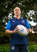 14 August 2023; Lineout coach John Fairley stands for a portrait during a Leinster Rugby women's media conference at Leinster HQ in Dublin. Photo by Ben McShane/Sportsfile