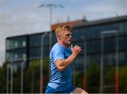 14 August 2023; Tommy O’Brien during Leinster rugby squad training at UCD in Dublin. Photo by David Fitzgerald/Sportsfile