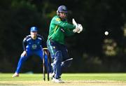 14 Augut 2023; Andy McBrine of North West Warriors during the Rario Inter-Provincial Cup match between Leinster Lightning and North West Warriors at The Hills Cricket Club in Dublin. Photo by Tyler Miller/Sportsfile