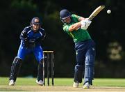 14 Augut 2023; Jared Wilson of North West Warriors during the Rario Inter-Provincial Cup match between Leinster Lightning and North West Warriors at The Hills Cricket Club in Dublin. Photo by Tyler Miller/Sportsfile