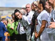 13 August 2023; Kildare captain Grace Clifford before the 2023 TG4 All-Ireland Ladies Intermediate Football Championship Final match between Clare and Kildare at Croke Park in Dublin. Photo by Piaras Ó Mídheach/Sportsfile