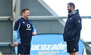 15 August 2023; National scrum coach John Fogarty and head coach Andy Farrell during an Ireland rugby squad training session at the IRFU High Performance Centre in Dublin. Photo by Harry Murphy/Sportsfile