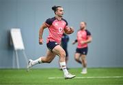 15 August 2023; James Lowe during an Ireland rugby squad training session at the IRFU High Performance Centre in Dublin. Photo by Harry Murphy/Sportsfile