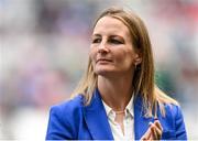 13 August 2023; 2001 Laois All-Ireland winning captain Angela Casey is honoured at half-time of the TG4 LGFA All-Ireland Senior Championship Final at Croke Park in Dublin. Photo by Ramsey Cardy/Sportsfile