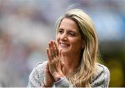 13 August 2023; 2005, 2006 and 2007, Cork All-Ireland winning captain Juliet Murphy is honoured at half-time of the TG4 LGFA All-Ireland Senior Championship Final at Croke Park in Dublin. Photo by Ramsey Cardy/Sportsfile