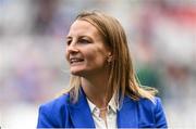 13 August 2023; 2001 Laois All-Ireland winning captain Angela Casey is honoured at half-time of the TG4 LGFA All-Ireland Senior Championship Final at Croke Park in Dublin. Photo by Ramsey Cardy/Sportsfile