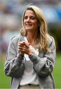 13 August 2023; 2005, 2006 and 2007, Cork All-Ireland winning captain Juliet Murphy is honoured at half-time of the TG4 LGFA All-Ireland Senior Championship Final at Croke Park in Dublin. Photo by Ramsey Cardy/Sportsfile