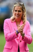 13 August 2023; 2008 Cork All-Ireland winning captain Angela Walsh is honoured at half-time of the TG4 LGFA All-Ireland Senior Championship Final at Croke Park in Dublin. Photo by Ramsey Cardy/Sportsfile