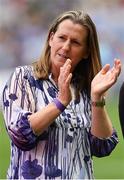 13 August 2023; 2009 Cork All-Ireland winning captain Mary O’Connor is honoured at half-time of the TG4 LGFA All-Ireland Senior Championship Final at Croke Park in Dublin. Photo by Ramsey Cardy/Sportsfile