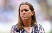 13 August 2023; 2009 Cork All-Ireland winning captain Mary O’Connor is honoured at half-time of the TG4 LGFA All-Ireland Senior Championship Final at Croke Park in Dublin. Photo by Ramsey Cardy/Sportsfile