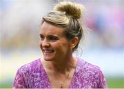 13 August 2023; 2014 Cork All-Ireland winning captain Briege Corkery is honoured at half-time of the TG4 LGFA All-Ireland Senior Championship Final at Croke Park in Dublin. Photo by Ramsey Cardy/Sportsfile