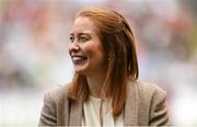 13 August 2023; 2012 Cork All-Ireland winning captain Rena Buckley is honoured at half-time of the TG4 LGFA All-Ireland Senior Championship Final at Croke Park in Dublin. Photo by Ramsey Cardy/Sportsfile