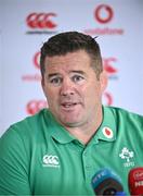 15 August 2023; National scrum coach John Fogarty during an Ireland rugby media conference at the IRFU High Performance Centre in Dublin. Photo by Harry Murphy/Sportsfile
