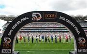 13 August 2023; A general view during the All-Ireland winning captains presentation at half-time of the TG4 LGFA All-Ireland Senior Championship Final at Croke Park in Dublin. Photo by Ramsey Cardy/Sportsfile