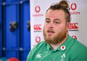 15 August 2023; Finlay Bealham during an Ireland rugby media conference at the IRFU High Performance Centre in Dublin. Photo by Harry Murphy/Sportsfile