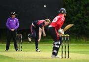 15 August 2023; Matthew Foster of Northern Knights delivers to Ryan Joyce of Munster Reds during the Rario Inter-Provincial Cup match between Munster Reds and Northern Knights at The Mardyke in Cork. Photo by Eóin Noonan/Sportsfile