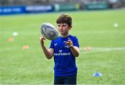 16 August 2023; Fionn Byrne during the Bank of Ireland Leinster rugby summer camp at Energia Park in Dublin. Photo by Piaras Ó Mídheach/Sportsfile