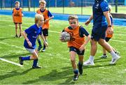 16 August 2023; Jacob Seymour during the Bank of Ireland Leinster rugby summer camp at Energia Park in Dublin. Photo by Piaras Ó Mídheach/Sportsfile