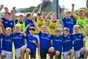 16 August 2023; Children during the Bank of Ireland Leinster rugby summer camp at Energia Park in Dublin. Photo by Piaras Ó Mídheach/Sportsfile